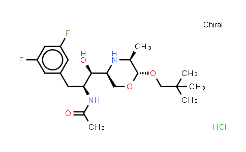CAS No. 883446-27-3, Acetamide, N-[(1S,2S)-1-[(3,5-difluorophenyl)methyl]-2-[(3R,5S,6R)-6-(2,2-dimethylpropoxy)-5-methyl-3-morpholinyl]-2-hydroxyethyl]-, (HCl salt)