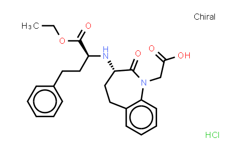 CAS No. 88372-38-7, 1H-1-Benzazepine-1-acetic acid, 3-[[(1S)-1-(ethoxycarbonyl)-3-phenylpropyl]amino]-2,3,4,5-tetrahydro-2-oxo-, hydrochloride (1:1), (3S)-rel-