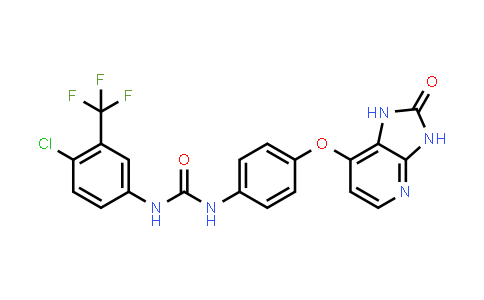 CAS No. 884339-01-9, Urea, N-[4-chloro-3-(trifluoromethyl)phenyl]-N'-[4-[(2,3-dihydro-2-oxo-1H-imidazo[4,5-b]pyridin-7-yl)oxy]phenyl]-