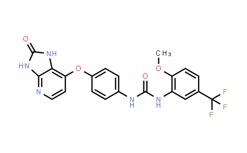 MC577288 | 884339-27-9 | Urea, N-[4-[(2,3-dihydro-2-oxo-1H-imidazo[4,5-b]pyridin-7-yl)oxy]phenyl]-N'-[2-methoxy-5-(trifluoromethyl)phenyl]-