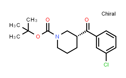 CAS No. 884512-09-8, tert-Butyl (R)-3-(3-chlorobenzoyl)piperidine-1-carboxylate