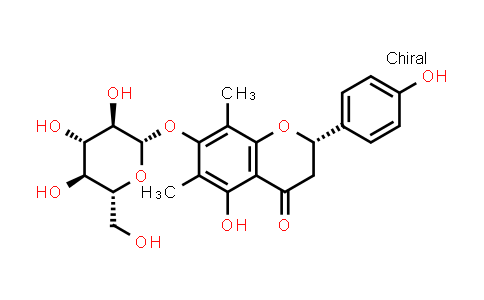 CAS No. 885044-12-2, (2S)-7-(β-D-Glucopyranosyloxy)-2,3-dihydro-5-hydroxy-2-(4-hydroxyphenyl)-6,8-dimethyl-4H-1-benzopyran-4-one