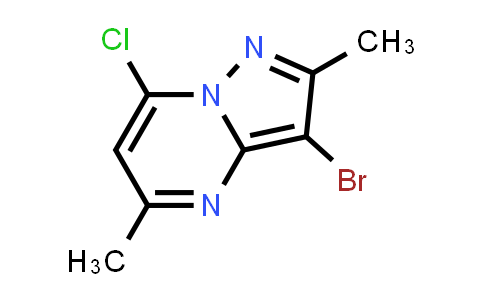 CAS No. 885220-89-3, 3-Bromo-7-chloro-2,5-dimethylpyrazolo[1,5-a]pyrimidine