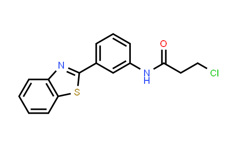 CAS No. 885268-51-9, N-(3-(Benzo[d]thiazol-2-yl)phenyl)-3-chloropropanamide