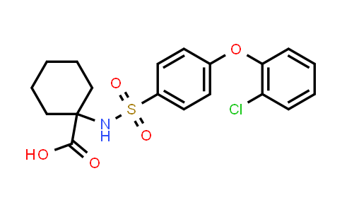 CAS No. 885268-82-6, 1-((4-(2-Chlorophenoxy)phenyl)sulfonamido)cyclohexane-1-carboxylic acid