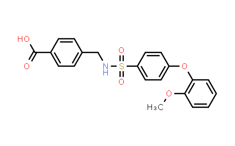CAS No. 885268-84-8, 4-(((4-(2-Methoxyphenoxy)phenyl)sulfonamido)methyl)benzoic acid