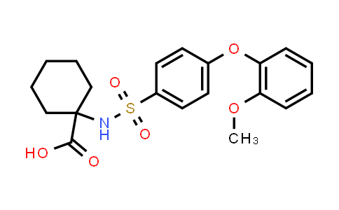 CAS No. 885268-86-0, 1-((4-(2-Methoxyphenoxy)phenyl)sulfonamido)cyclohexane-1-carboxylic acid