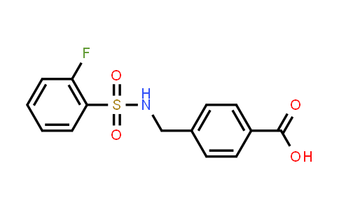 CAS No. 885268-88-2, 4-(((2-Fluorophenyl)sulfonamido)methyl)benzoic acid