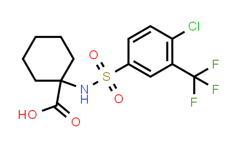 CAS No. 885269-03-4, 1-((4-Chloro-3-(trifluoromethyl)phenyl)sulfonamido)cyclohexane-1-carboxylic acid