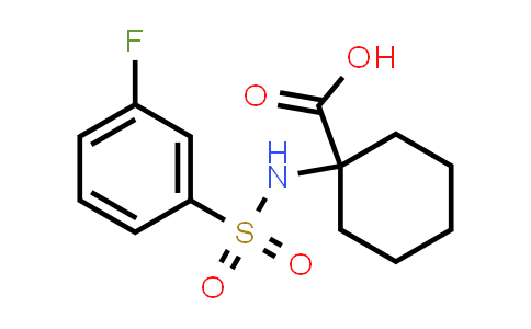 CAS No. 885269-11-4, 1-((3-Fluorophenyl)sulfonamido)cyclohexane-1-carboxylic acid