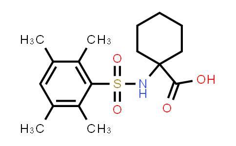 CAS No. 885269-54-5, 1-((2,3,5,6-Tetramethylphenyl)sulfonamido)cyclohexane-1-carboxylic acid