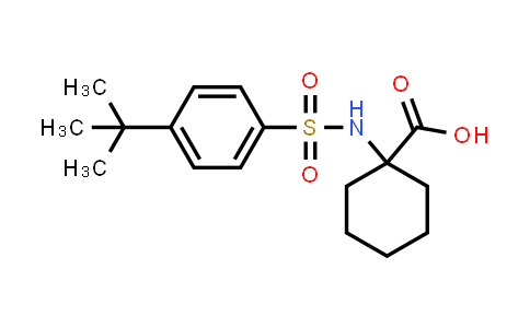 CAS No. 885269-57-8, 1-((4-(tert-Butyl)phenyl)sulfonamido)cyclohexane-1-carboxylic acid
