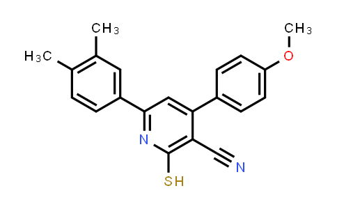 CAS No. 885270-05-3, 6-(3,4-Dimethylphenyl)-2-mercapto-4-(4-methoxyphenyl)nicotinonitrile