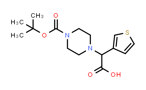 CAS No. 885274-75-9, [4-(tert-Butoxycarbonyl)piperazin-1-yl](3-thienyl)acetic acid