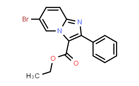 CAS No. 885276-79-9, 6-Bromo-2-phenyl-imidazo[1,2-a]pyridine-3-carboxylic acid ethyl ester