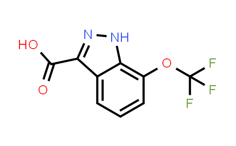 CAS No. 885277-92-9, 7-(Trifluoromethoxy)-1H-indazole-3-carboxylic acid