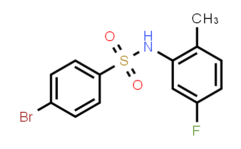 CAS No. 885396-64-5, 4-Bromo-N-(5-fluoro-2-methylphenyl)benzenesulfonamide