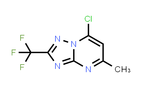 CAS No. 885461-50-7, 7-Chloro-5-methyl-2-(trifluoromethyl)-[1,2,4]triazolo[1,5-a]pyrimidine