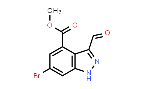 CAS No. 885518-85-4, Methyl 6-bromo-3-formyl-1H-indazole-4-carboxylate