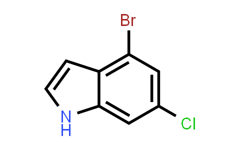 CAS No. 885519-23-3, 4-Bromo-6-chloro-1H-indole