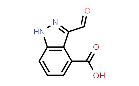 CAS No. 885519-78-8, 3-Formyl-1H-indazole-4-carboxylic acid