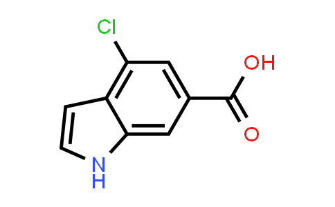 CAS No. 885520-25-2, 4-Chloro-1H-indole-6-carboxylic acid