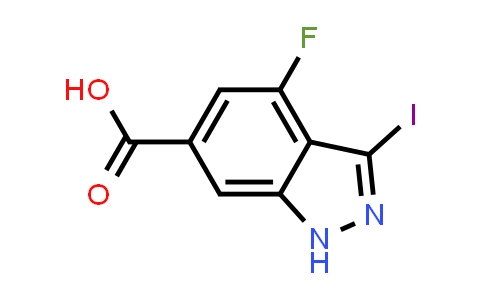 CAS No. 885521-55-1, 4-Fluoro-3-iodo-1H-indazole-6-carboxylic acid