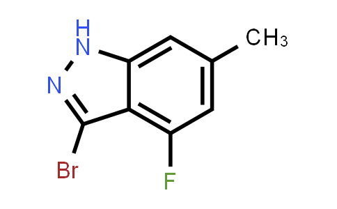 CAS No. 885522-53-2, 3-Bromo-4-fluoro-6-methyl-1H-indazole