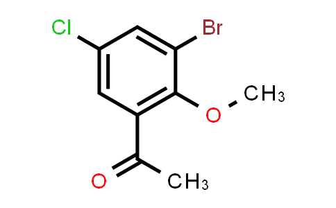 CAS No. 885532-46-7, 1-(3-Bromo-5-chloro-2-methoxyphenyl)ethanone