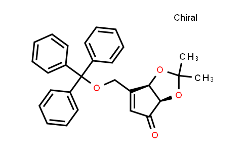 CAS No. 88559-56-2, (3AR,6aR)-2,2-dimethyl-6-((trityloxy)methyl)-3aH-cyclopenta[d][1,3]dioxol-4(6aH)-one