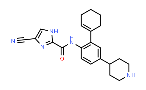 CAS No. 885692-12-6, 1H-Imidazole-2-carboxamide, 4-cyano-N-[2-(1-cyclohexen-1-yl)-4-(4-piperidinyl)phenyl]-