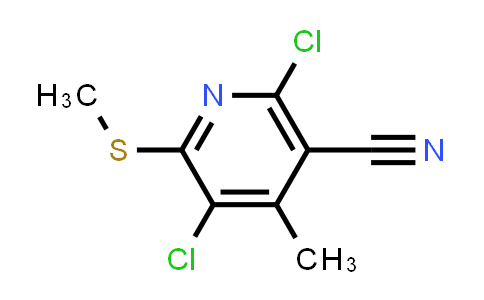 CAS No. 886047-53-6, 2,5-Dichloro-4-methyl-6-(methylthio)nicotinonitrile