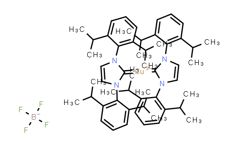 CAS No. 886061-48-9, BIs(1,3-bis(2,6-diisopropylphenyl)imidazol-2-ylidene)copper(I) tetrafluoroborate