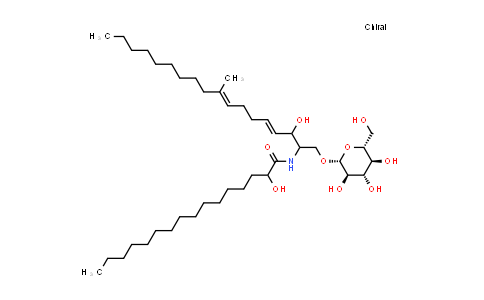 CAS No. 88642-46-0, CerbinalHexadecanamide, N-[(1S,2R,3E,7E)-1-[(β-D-glucopyranosyloxy)methyl]-2-hydroxy-8-methyl-3,7-heptadecadienyl]-2-hydroxy-, (2R)-
