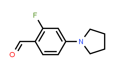 CAS No. 886500-78-3, 2-Fluoro-4-(1-pyrrolidinyl)benzaldehyde