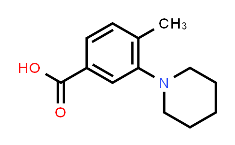 CAS No. 886501-34-4, 4-Methyl-3-(1-piperidinyl)benzoic acid