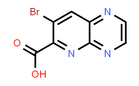 CAS No. 887206-72-6, 7-Bromopyrido[2,3-b]pyrazine-6-carboxylic acid