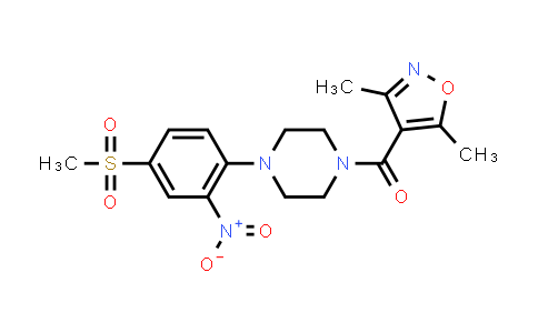 887351-05-5 | Methanone, (3,5-dimethyl-4-isoxazolyl)[4-[4-(methylsulfonyl)-2-nitrophenyl]-1-piperazinyl]-