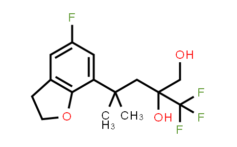 CAS No. 887375-37-3, 4-(5-Fluoro-2,3-dihydrobenzofuran-7-yl)-4-methyl-2-(trifluoromethyl)pentane-1,2-diol