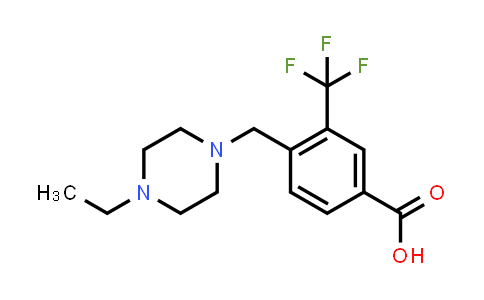 CAS No. 887565-40-4, 4-[(4-Ethylpiperazin-1-yl)methyl]-3-(trifluoromethyl)benzoic acid