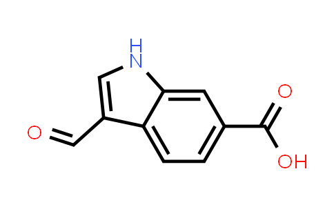CAS No. 887576-06-9, 3-Formyl-1H-indole-6-carboxylic acid