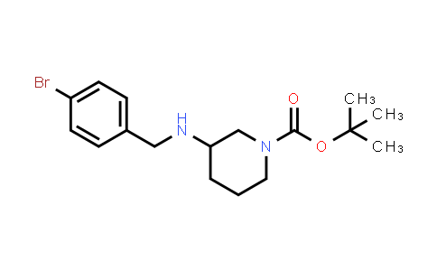 CAS No. 887584-43-2, tert-Butyl 3-{[(4-bromophenyl)methyl]amino}piperidine-1-carboxylate