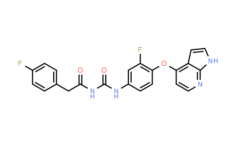 MC577914 | 888854-97-5 | Benzeneacetamide, 4-fluoro-N-[[[3-fluoro-4-(1H-pyrrolo[2,3-b]pyridin-4-yloxy)phenyl]amino]carbonyl]-