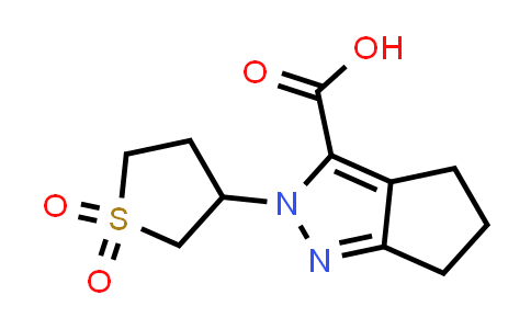 CAS No. 889941-09-7, 2-(1,1-Dioxidotetrahydrothiophen-3-yl)-2,4,5,6-tetrahydrocyclopenta[c]pyrazole-3-carboxylic acid