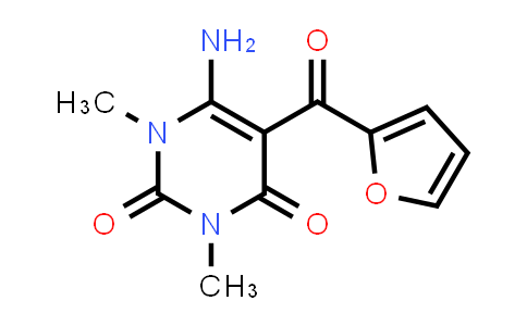 CAS No. 890093-59-1, 6-Amino-5-(2-furoyl)-1,3-dimethylpyrimidine-2,4(1H,3H)-dione