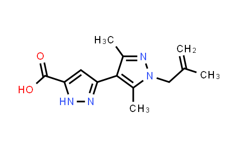CAS No. 890624-75-6, 3',5'-Dimethyl-1'-(2-methylprop-2-en-1-yl)-1H,1'H-3,4'-bipyrazole-5-carboxylic acid