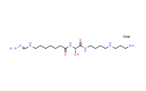 CAS No. 89149-10-0, Heptanamide, 7-[(aminoiminomethyl)amino]-N-[(1S)-2-[[4-[(3-aminopropyl)amino]butyl]amino]-1-hydroxy-2-oxoethyl]-