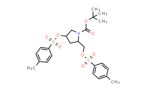 CAS No. 892147-51-2, tert-Butyl 4-(tosyloxy)-2-((tosyloxy)methyl)pyrrolidine-1-carboxylate