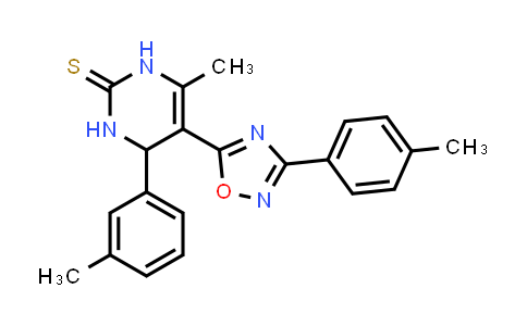 DY578156 | 892302-22-6 | 6-Methyl-4-(m-tolyl)-5-(3-(p-tolyl)-1,2,4-oxadiazol-5-yl)-3,4-dihydropyrimidine-2(1H)-thione