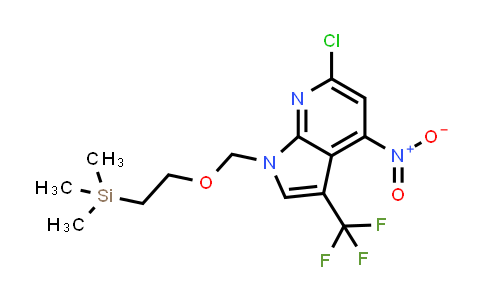 CAS No. 892414-51-6, 6-Chloro-4-nitro-3-(trifluoromethyl)-1-((2-(trimethylsilyl)ethoxy)methyl)-1H-pyrrolo[2,3-b]pyridine